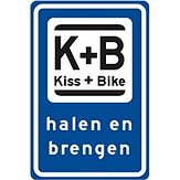 Nabasco Sign verkeersbord RVV Kiss & bike - levensduur 20 jaar - afmeting 400x600mm