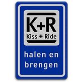 Nabasco Sign verkeersbord RVV L52 kiss and ride - levensduur 20 jaar - afmeting 400x600mm