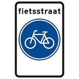 Nabasco Sign verkeersbord RVV L51c fietstraat - levensduur 20 jaar - afmeting 400x600mm