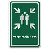Nabasco Sign verkeersbord verzamelplaats - levensduur 20 jaar - afmeting 400x600mm