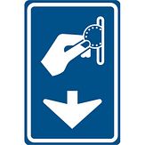 Nabasco Sign verkeersbord RVV BW111o betaald parkeren pijl naar onder wijzend - levensduur 20 jaar - afmeting 400x600mm