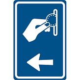 Nabasco Sign verkeersbord RVV BW111l betaald parkeren pijl naar links wijzend - levensduur 20 jaar - afmeting 400x600mm