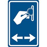 Nabasco Sign verkeersbord RVV BW111lr betaald parkeren pijl naar linjks en rechts wijzend - levensduur 20 jaar - afmeting 400x600mm