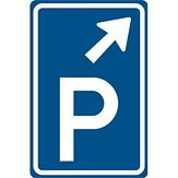 Nabasco Sign verkeersbord RVV BW201rb parkeren rechts aanhouden - levensduur 20 jaar - afmeting 400x600mm