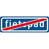 Nabasco Sign verkeersbord RVV G14 einde fietspad - levensduur 20 jaar - afmeting 600x200mm