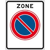 Nabasco Sign verkeersbord RVV E01zbzt begin zone parkeerverbod zonder tijdsduur - levensduur 20 jaar - afmeting 530x670mm