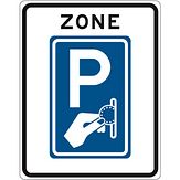 Nabasco Sign verkeersbord RVV BW111zb begin zone betaald parkeren - levensduur 20 jaar - afmeting 530x670mm