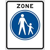 Nabasco Sign verkeersbord RVV G07zb begin voetgangerszone - levensduur 20 jaar - afmeting 530x670mm