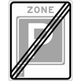 Nabasco Sign verkeersbord RVV E11ze herhaling einde parkeerschijf-zone - levensduur 20 jaar - afmeting 530x670mm