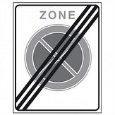 Nabasco Sign verkeersbord RVV E02zezt einde zone verboden stil te staan zonder tijdsduur - levensduur 20 jaar - afmeting 530x670mm