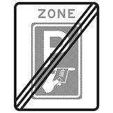 Nabasco Sign verkeersbord RVV BW112ze betaald parkeren - levensduur 20 jaar - afmeting 530x670mm