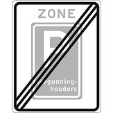 Nabasco Sign verkeersbord RVV E09ze einde parkeerzone vergunninghouders - levensduur 20 jaar - afmeting 530x670mm