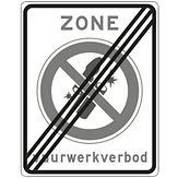 Nabasco Sign verkeersbord einde vuurwerkvrije zone - levensduur 20 jaar - levensduur 20 jaar - afmeting 530x670mm