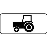 Nabasco Sign verkeersbord RVV OB05 geldt alleen voor tractoren - levensduur 20 jaar - afmeting 450x200mm