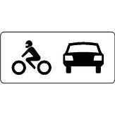 Nabasco Sign verkeersbord RVV OB07 geldt alleen voor motoren en auto's - levensduur 20 jaar - afmeting 450x200mm