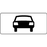 Nabasco Sign verkeersbord RVV OB08 geldt alleen voor auto's - levensduur 20 jaar - afmeting 450x200mm