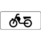 Nabasco Sign verkeersbord RVV OB03 geldt alleen voor bromfietsen - levensduur 20 jaar - afmeting 450x200mm