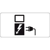 Nabasco Sign verkeersbord RVV OB19 geldt alleen voor elektrische voertuigen - levensduur 20 jaar - afmeting 450x200mm