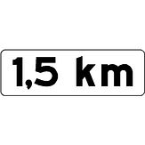 Nabasco Sign verkeersbord RVV OB401 15km - levensduur 20 jaar - afmeting 600x200mm