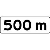 Nabasco Sign verkeersbord RVV OB401 500m - levensduur 20 jaar - afmeting 600x200mm