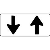 Nabasco Sign verkeersbord RVV OB505 pijlbord tegenliggers - levensduur 20 jaar - afmeting 450x200mm