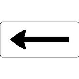 Nabasco Sign verkeersbord RVV OB501l pijlbord route links - levensduur 20 jaar - afmeting 450x200mm