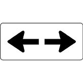 Nabasco Sign verkeersbord RVV OB502 geldt voor beide richtingen - levensduur 20 jaar - afmeting 450x200mm