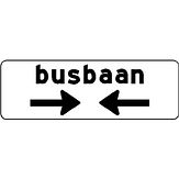 Nabasco Sign verkeersbord RVV OB503OB618 kruising busbaan - levensduur 20 jaar - afmeting 600x200mm