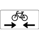 Nabasco Sign verkeersbord RVV OB503OB02 fietser van 2 richtingen - levensduur 20 jaar - afmeting 600x400mm
