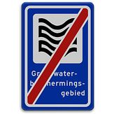 Nabasco Sign verkeersbord RVV L305e einde grondwaterbeschermingsgebied - levensduur 20 jaar - afmeting 400x600mm