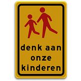 Nabasco Sign verkeersbord RVV L303 denk aan uw lichten - levensduur 20 jaar - afmeting 400x600mm