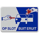 Nabasco Sign verkeersbord RVV L207 op slot buit eruit - levensduur 20 jaar - afmeting 600x400mm