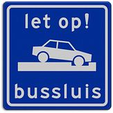 Nabasco Sign verkeersbord RVV L205 let op bussluis - levensduur 20 jaar - afmeting 600x600mm