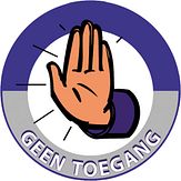 Aluminium DOR Buurtbord Ovidius 5.4 - Verboden toegang - levensduur 20 jaar - afmeting 400mm rond