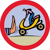 Aluminium DOR Buurtbord Ovidius 5.2 - Verboden voor bromfietsen/ scooters - levensduur 20 jaar - afmeting 400mm rond