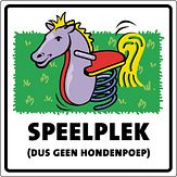 Aluminium DOR Buurtbord Ovidius 2.2 - Speelplek (dus geen hondenpoep) - levensduur 20 jaar - afmeting 400x400mm