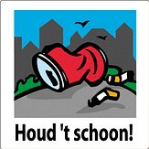 Aluminium DOR Buurtbord Ovidius 3.4 - Houd 't schoon - levensduur 20 jaar - afmeting 400x400mm