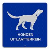 Aluminium DOR verkeersbord model 13 hondenuitlaatterrein - levensduur 20 jaar - afmeting 400x400mm