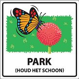 Aluminium DOR Buurtbord Ovidius 2.5 - Park (houd het schoon) - levensduur 20 jaar - afmeting 600x600mm