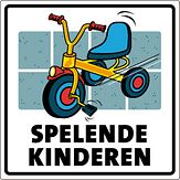 Aluminium DOR Buurtbord Ovidius 2.3 - Spelende kinderen - levensduur 20 jaar - afmeting 600x600mm