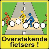 Aluminium DOR Buurtbord Ovidius 4.6 - Overstekende fietsers! - levensduur 20 jaar - afmeting 600x600mm