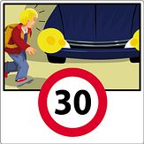 Aluminium DOR Buurtbord Ovidius 7.1 - Maximumsnelheid 30 km per uur - levensduur 20 jaar - afmeting 600x600mm