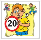 Aluminium DOR Buurtbord Ovidius S.05 - Maximumsnelheid 20 km per uur - levensduur 20 jaar - afmeting 600x600mm