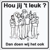 Aluminium DOR Buurtbord Ovidius S.08 - Hoe jij 't leuk Dan doen wij het ook - levensduur 20 jaar - afmeting 600x600mm