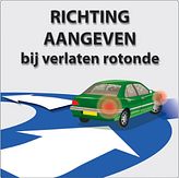 Aluminium DOR Buurtbord Ovidius S.17 - Richting aangeven bij verlaten rotonde - levensduur 20 jaar - afmeting 600x600mm