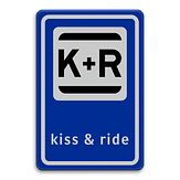 Aluminium DOR verkeersbord RVV Kiss & ride - levensduur 20 jaar - afmeting 400x600mm