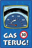 Aluminium DOR Buurtbord Ovidius 1.5 - Gas terug maximumsnelheid 30 km per uur - levensduur 20 jaar - afmeting 400x600mm