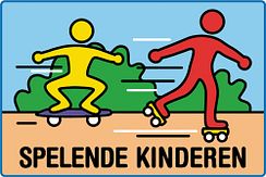 Aluminium DOR Buurtbord Ovidius 4.2 - Spelende kinderen - levensduur 20 jaar - afmeting 600x400mm