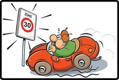 Aluminium DOR Buurtbord Ovidius S.09 - zone maximumsnelheid 30 km per uur - levensduur 20 jaar - afmeting 600x400mm