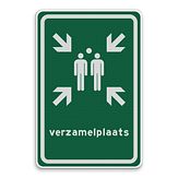 Aluminium DOR verkeersbord verzamelplaats - levensduur 20 jaar - afmeting 400x600mm